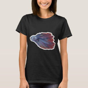 Kleurrijke vis oceaan gele vis huisdier decoratiev t-shirt