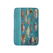 Kleurrijke vis onder blauw zeewater badmat (Voorkant Verticaal)