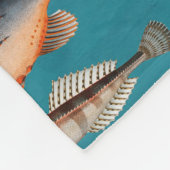 Kleurrijke vis onder blauw zeewater fleece deken (Hoek)