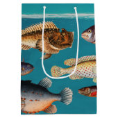 Kleurrijke vis onder blauw zeewater medium cadeauzakje (Achterkant)