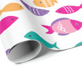 Kleurrijke vis onder het Zee Cadeaupapier (Rol Hoek)