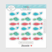 Kleurrijke Vis Sticker Blad door Figmond Art (Vel)