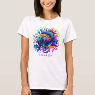 Kleurrijke vis- t-shirt