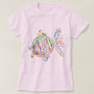Kleurrijke vis T-shirt