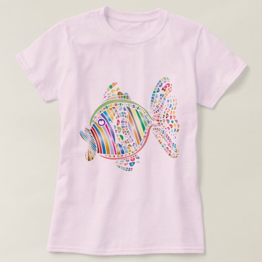 Kleurrijke vis T-shirt (Design voorkant)