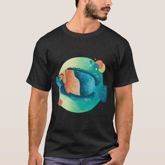 Kleurrijke vis t-shirt (Voorkant)