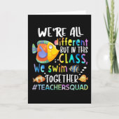 Kleurrijke vis We zijn allemaal verschillend We zw Bedankkaart (Voorkant)