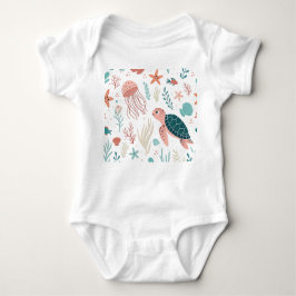 Kleurrijke Vis & Zee Creatures Design Romper