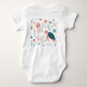 Kleurrijke Vis & Zee Creatures Design Romper (Achterkant)