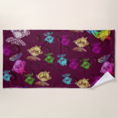kleurrijke visbadhanddoek strandlaken (Voorkant)