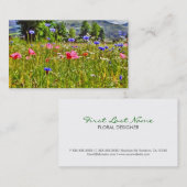 Kleurrijke visitekaartjes van wilde bloemen (Voorkant / Achterkant)
