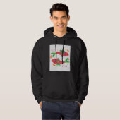 Kleurrijke viskunst hoodie (Voorkant volledig)