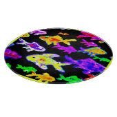 Kleurrijke vispatronen Kunst schilderen. Nu kopen Snijplank (Hoek)