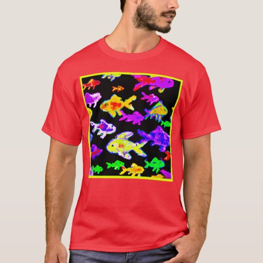 Kleurrijke vispatronen Kunst schilderen. Nu kopen T-shirt (Voorkant)