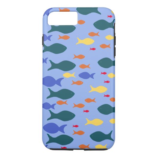 Kleurrijke vissen Apple iPhone 7 Plus, Stevig Case-Mate iPhone Case (Achterkant)
