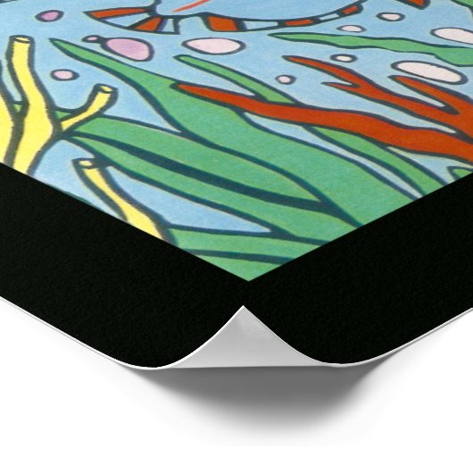 Kleurrijke Vissen art decor Poster (Hoek)