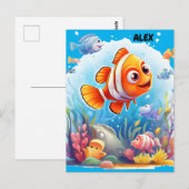 KLEURRIJKE VISSEN BRIEFKAART (Voorkant / Achterkant)