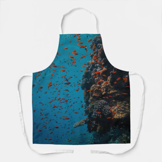 Kleurrijke vissen en riffen schort (Voorkant)