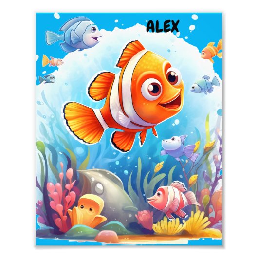 KLEURRIJKE VISSEN FOTO AFDRUK (Voorkant)