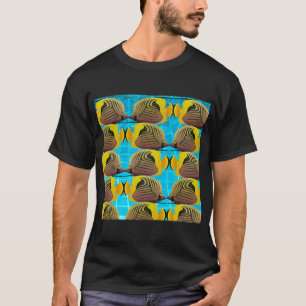 Kleurrijke vissen in blauwe water. t-shirt