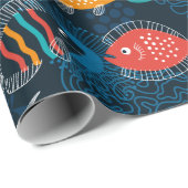 Kleurrijke Vissen in Oceaan Cadeaupapier (Rol Hoek)