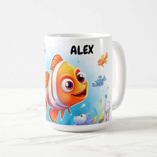 KLEURRIJKE VISSEN KOFFIEMOK (Voorkant rechts)