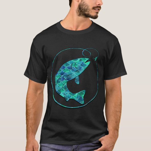 Kleurrijke Vissen Kunst T-shirt (Voorkant)