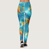 Kleurrijke Vissen Onderwater Fantasy Beach Leggings (Achterkant)