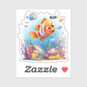 KLEURRIJKE VISSEN STICKER (Vel)