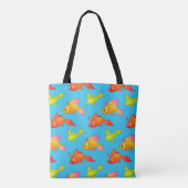 Kleurrijke vissen - Tropische vissen, je initialen Tote Bag (Achterkant)