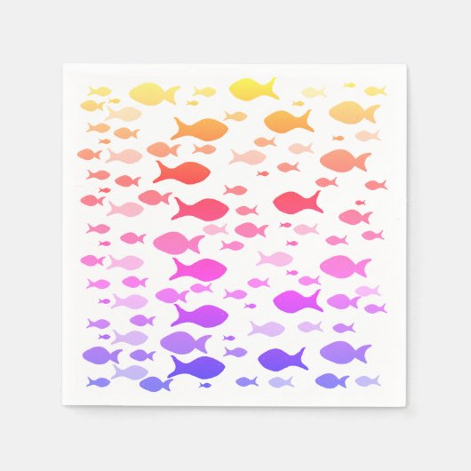 Kleurrijke Vissen Zee Zomersfeerservetten Servet (Voorkant)