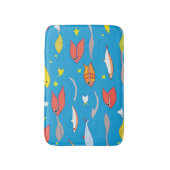 Kleurrijke vissen zwemmen in zee badmat (Voorkant Verticaal)