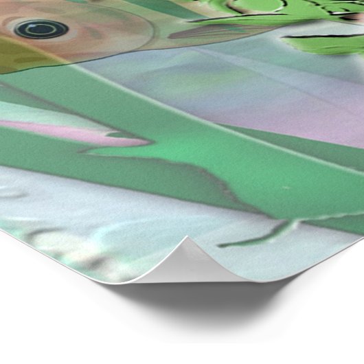 Kleurrijke visserij afdrukken poster (Hoek)