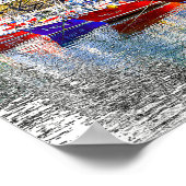 Kleurrijke vissersboten in Luarca, Asturië, Spanje Poster (Hoek)