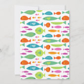 Kleurrijke visuitnodigingen kaart (Achterkant)