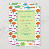 Kleurrijke visuitnodigingen kaart (Voorkant / Achterkant)