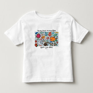 Kleurrijke visvrienden kinder shirts