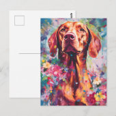 Kleurrijke Vizsla Briefkaart (Voorkant / Achterkant)