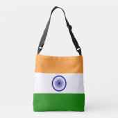 Kleurrijke vlag van India Crossbody Tas (Achterkant)
