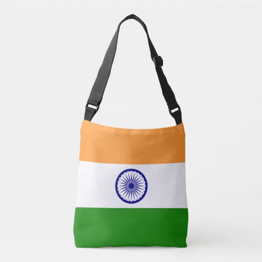 Kleurrijke vlag van India Crossbody Tas (Voorkant)