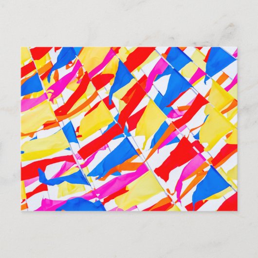 Kleurrijke vlaggen briefkaart (Voorkant)