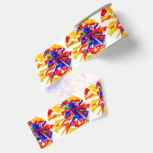 Kleurrijke vlaggen grosgrain lint (Achterkant)