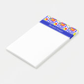 Kleurrijke Vlaggen voor Scheepssignalisatie Konink Post-it® Notes (Schuin)