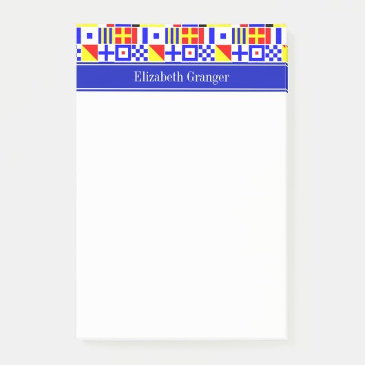 Kleurrijke Vlaggen voor Scheepssignalisatie Konink Post-it® Notes (Voorkant)