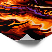 Kleurrijke Vlammen Fractal Poster (Hoek)