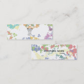 Kleurrijke vlekken horizontaal dunne visitekaartje (Voorkant / Achterkant)