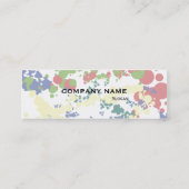 Kleurrijke vlekken horizontaal dunne visitekaartje (Achterkant)