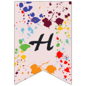 Kleurrijke vlekken van de Birthday Party Vlaggetjes (Tweede vlag)