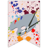 Kleurrijke vlekken van de Birthday Party Vlaggetjes (Eerste vlag)