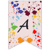 Kleurrijke vlekken van de Birthday Party Vlaggetjes (Derde vlag)